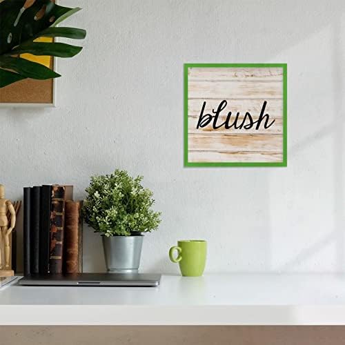 Farmhouse Wall Decor Sign 12x12 Rustic Wood Frame Light Green