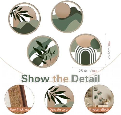 Price Xes Boho Wall Decor 4 Pcs Round Wall Art