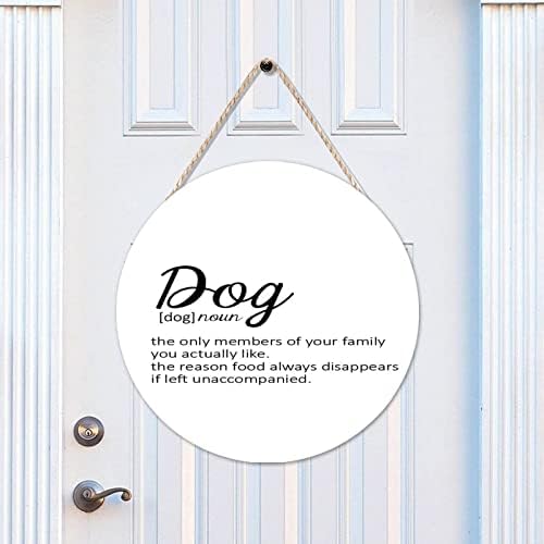 Dog Definition Wooden Door Hanger Home Decor