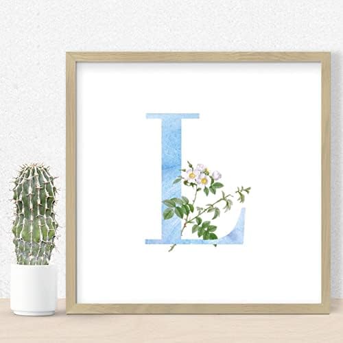 Funny Wood Framed Wall Decor Sign with L Initial