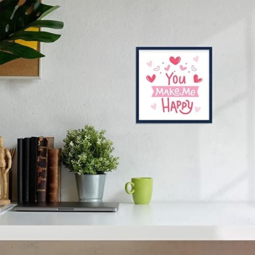 Wooden Valentines Day Sign 12x12 Inches Rustic Wall Decor