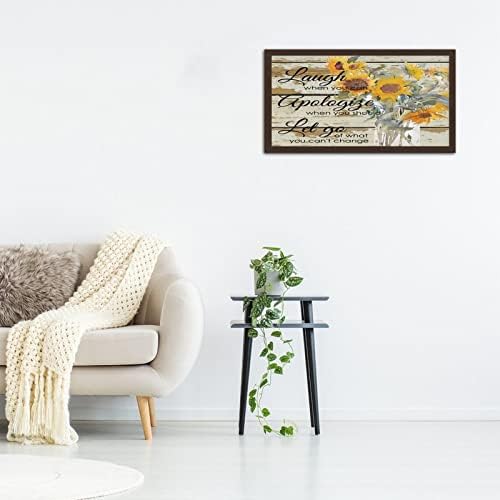 Laugh When You Can Apologize When You Should Wood Wall Art Sign 12x22