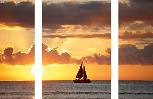 EuroGraphics Wall Sticker Paper Boat Near Hawaii 70x50x04cm