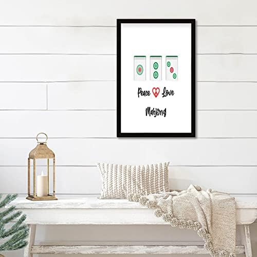 Mahjong Tiles Framed Wall Art Decor 8x12in
