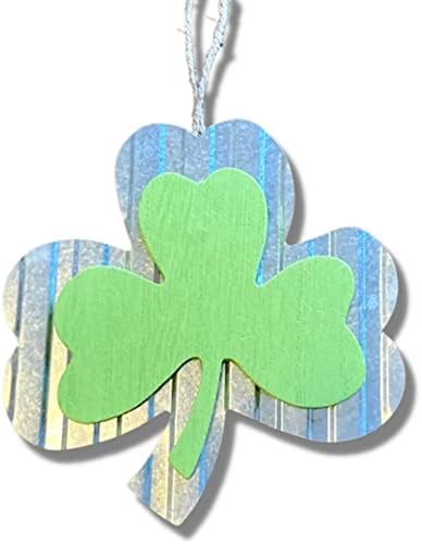 St Patricks Day Shamrock Wall Decor Sign 6x6in