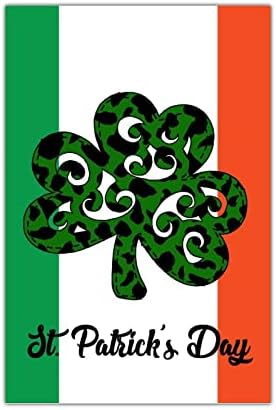Personalized Irish Shamrock Flag Wooden Sign 8x12in