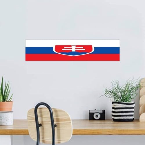 Slovakia Inspirational Wall Decor Wood Plaque 4x18 Inch