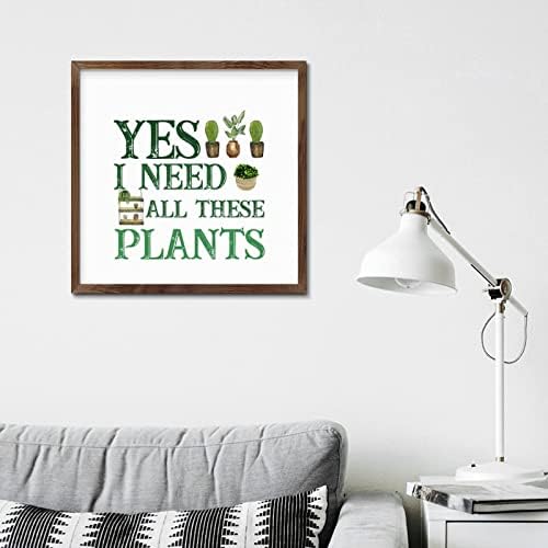 Inspirational Plant Lover Wall Art Sign 12x12in