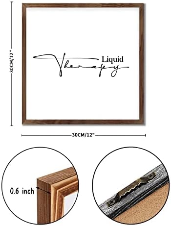 Liquid Therapy 12x12 Wood Framed Sign Wall Art