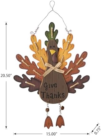 Glitzhome 2067 Inch Wooden Turkey Wall Sign