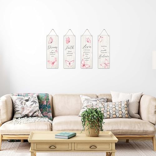 Valucise 4pcs Butterfly Wall Decor Signs