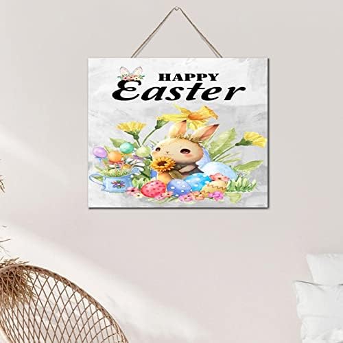 Autravelco Happy Easter Bunny Rabbit Wall Decor 10x12 Inch