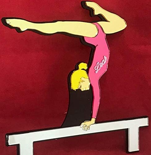 Personalized Gymnast on Beam Wall Decor with Name