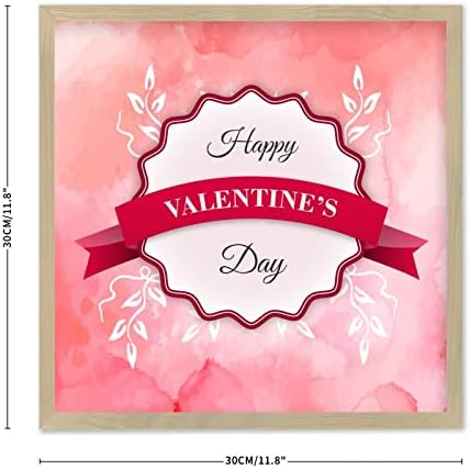 Rustic Wood Wall Decor Sign 12x12 Happy Valentines Day