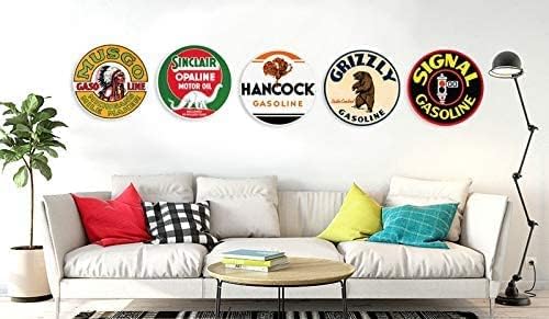 Round Metal Tin Sign Rustic Wall Decor 12x12 Inch