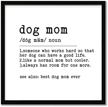 Funny Dog Mam Wood Framed Wall Sign 12x12