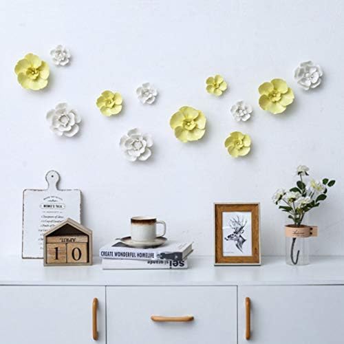 BESPORTBLE 3D Ceramic Phalaenopsis Wall Decor