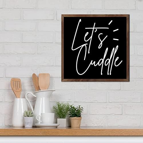 Rustic Wood Framed Sign 12x12in Wall Decor