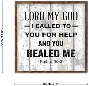 Wood Framed Sign With Bible Verse Sayings 12x12 Wall Art