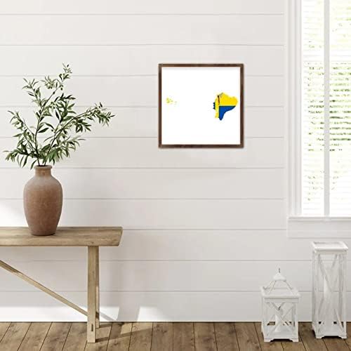 Ecuador Wood Wall Sign 7 Inch Rustic Decor