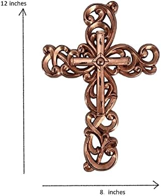 Comfy Hour Faith and Hope Wall Hanging Cross in Rose Gold