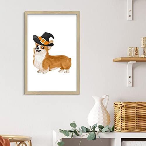Watercolor Halloween Dog Wooden Wall Plaque