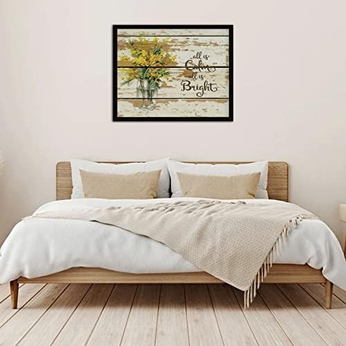 Funny Framed Wooden Wall Plaque All is Calm All is Bright