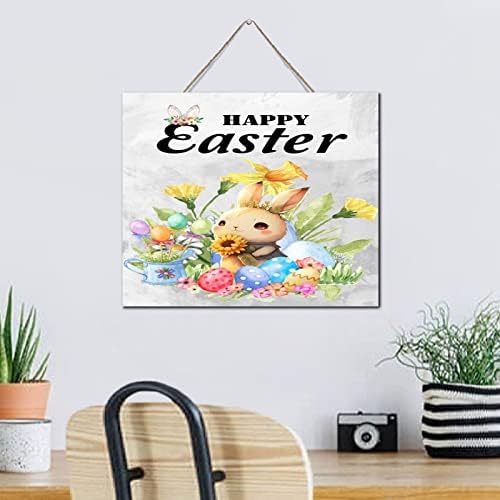 Autravelco Happy Easter Bunny Rabbit Wall Decor 10x12 Inch