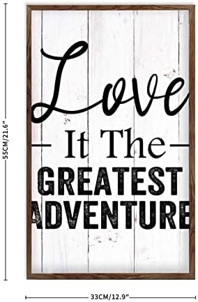 Retro Wood Sign with Frame for Home Decor