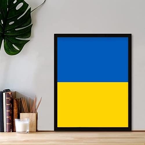 Ukraine Flag Framed Wall Art Poster 16x20in