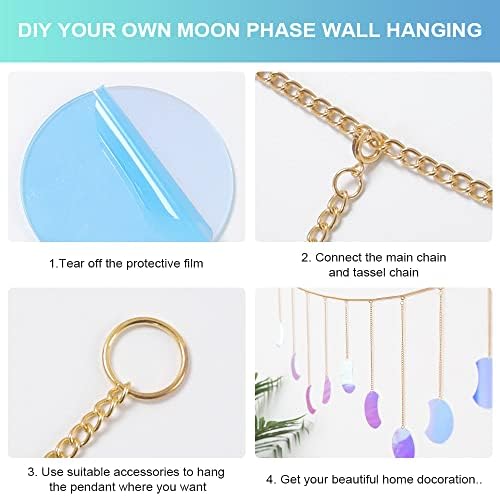 Smartmak Moon Phase Wall Hanging Art Ornaments