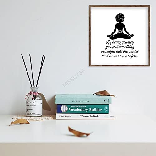 Black Girl Magic Framed Wood Wall Decor 7x7
