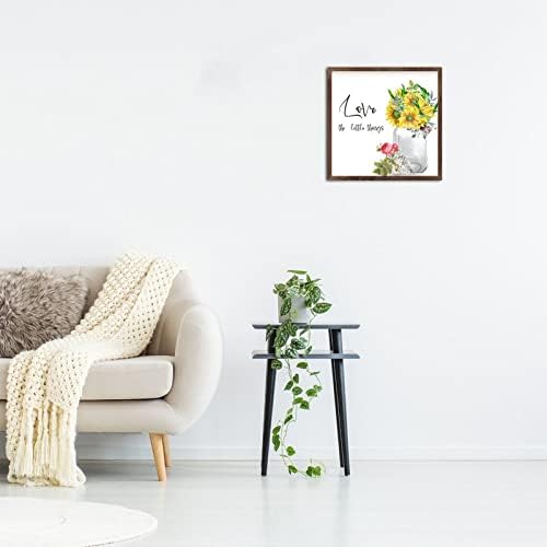 Modern Wall Decoration Framed Wooden Sign 12x12