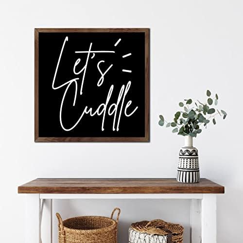 Rustic Wood Framed Sign 12x12in Wall Decor