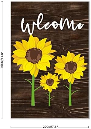 Distressed Wood Wall Art 8x12 Inch Sunflower Sign