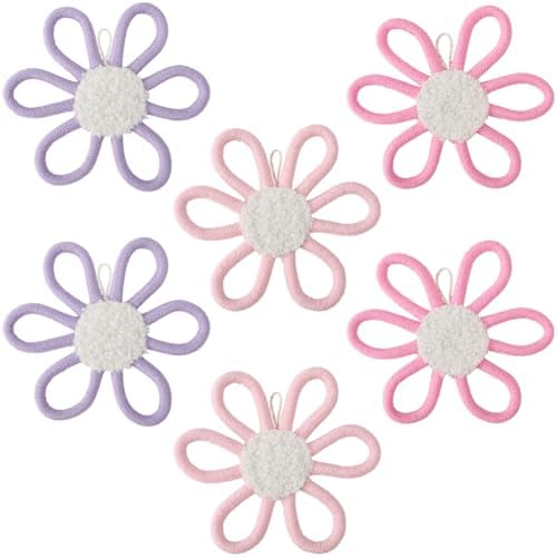 CRASPIRE 6Pcs Daisy Flower Wall Decor Boho Style