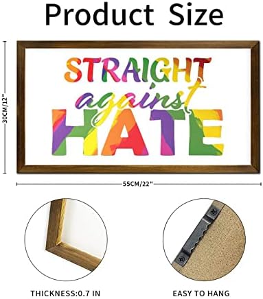 LGBTQ Pride Wood Wall Sign 12x22 Inches