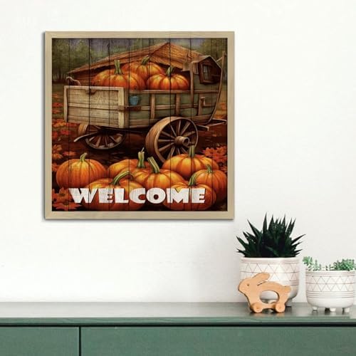 Wood Framed Sign with Rustic Farmhouse Design 12x12in