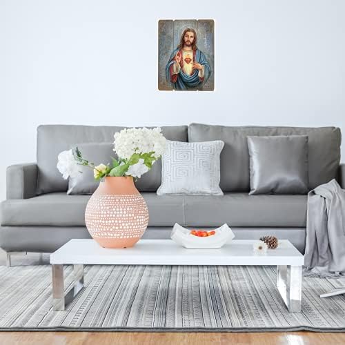 Needzo Sacred Heart Pallet Wall Sign 15 Inches