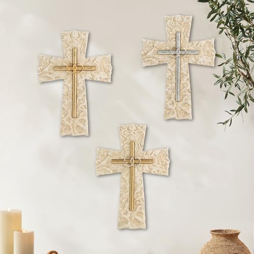 Grace4Joy 10 Inch Wedding Wall Cross Silver