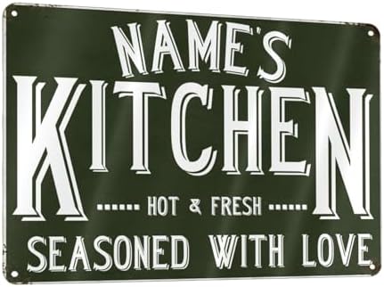 Personalized Kitchen Wall Sign with Custom Name 1
