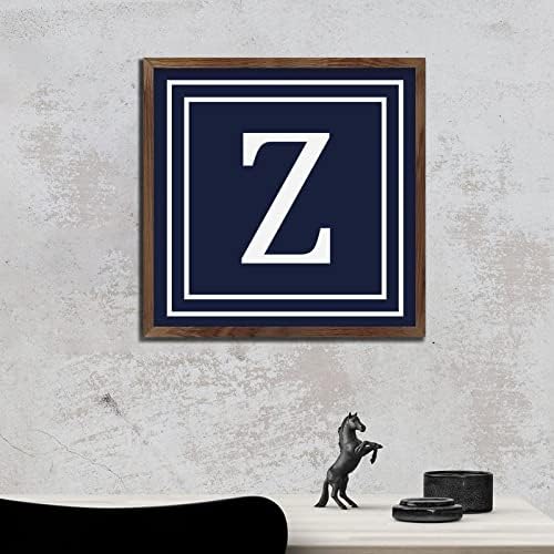 Hanging Framed Wall Art Sign Initial Letter Z Monogram Decor