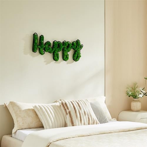 ETICIAN Moss Letter Signs Wall Art Decor HAPPY Sign