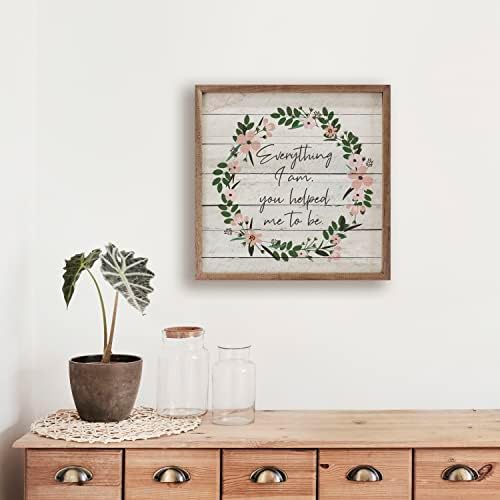 Everything I Am Wreath Wall Decor Wooden Sign