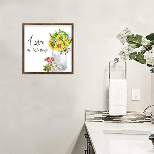Modern Wall Decoration Framed Wooden Sign 12x12