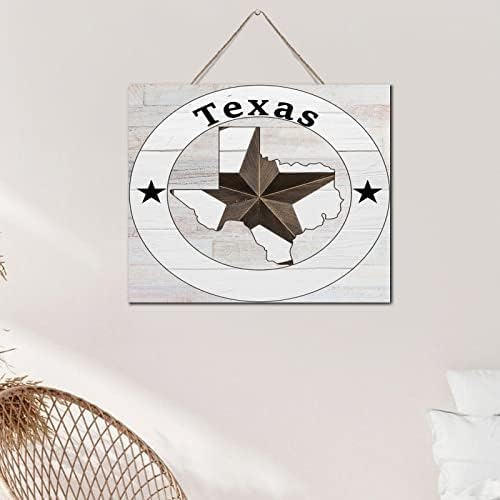 Texas Lone Star Wall Map Wood Sign 10x12 Inch 1