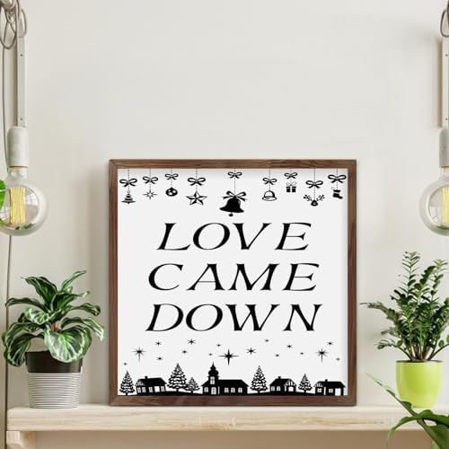 Distressed Wood Framed Sign Love Came Down Home Decor