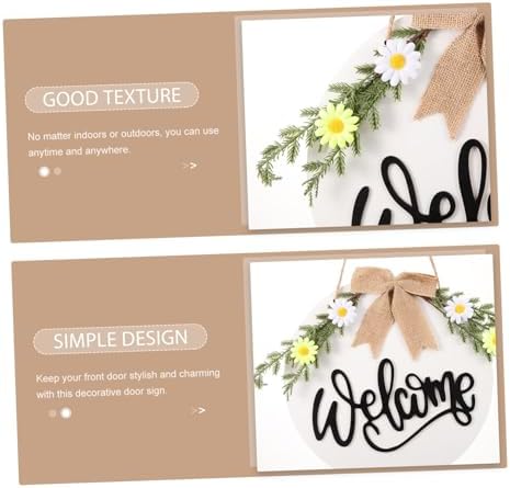 Wooden Sunflower Door Sign Ornament for Home Wall Display