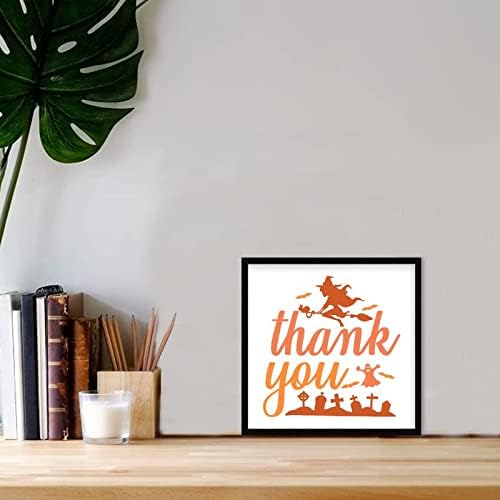Thank You Sign Wood Framed 7x7 Funny Tombstone Wall Art