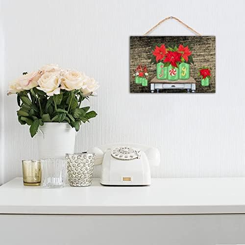 TEANFUN Christmas Wall Hanging Sign 8x12 Inch 1